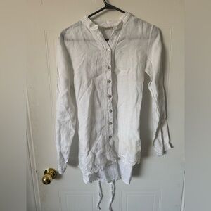 Laura Bianchi 100% linen top made in Italy tunic blouse